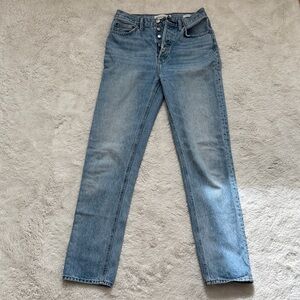 Denim Forum Light Blue Straight Leg Jeans Nina Stovepipe 27